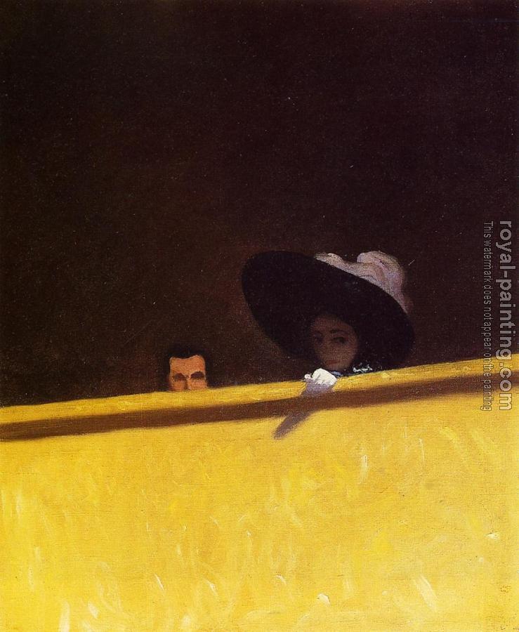 Felix Vallotton : Box Seats at the Theater, the Gentleman and the Lady
